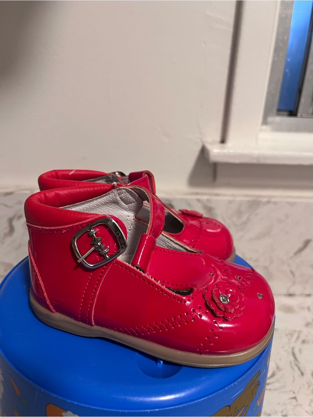Kids Red Patent Leather Mary Jane Shoes